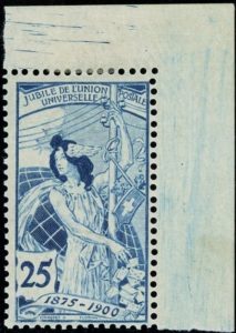 aus Los 204, UPU nachgravierte Platten